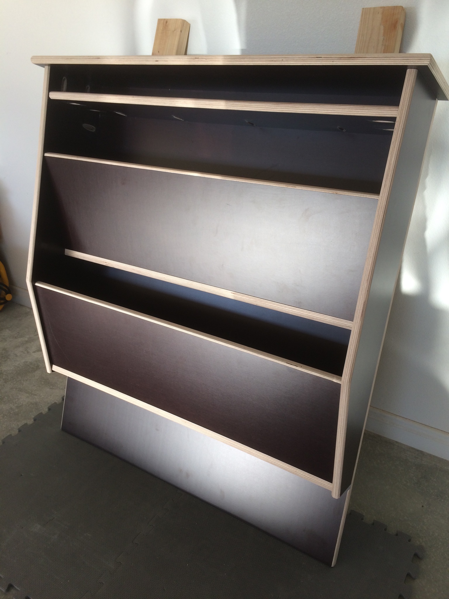 Custom shelving build by Sky Harbor Woodshop