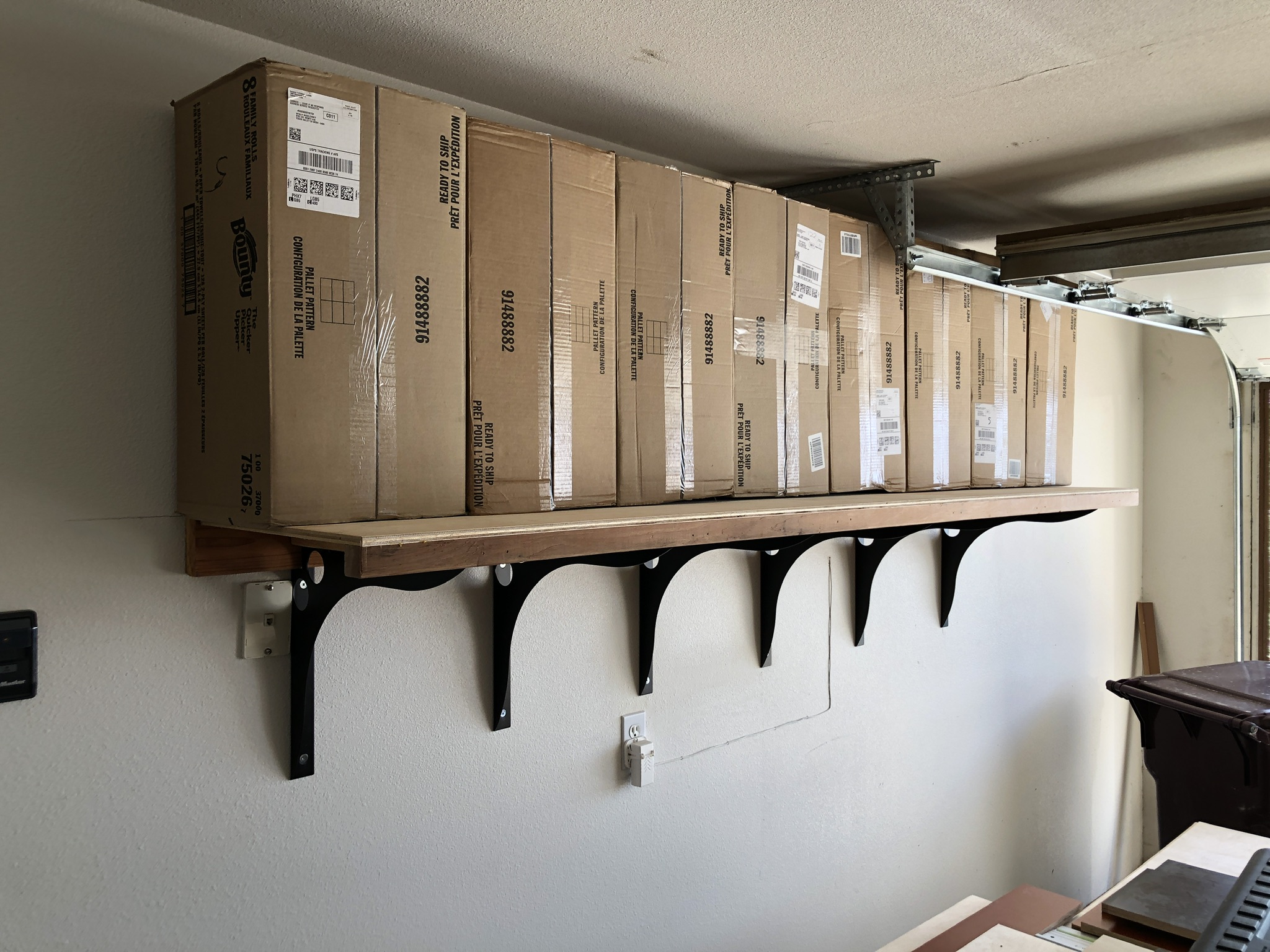 Custom shelving build by Sky Harbor Woodshop