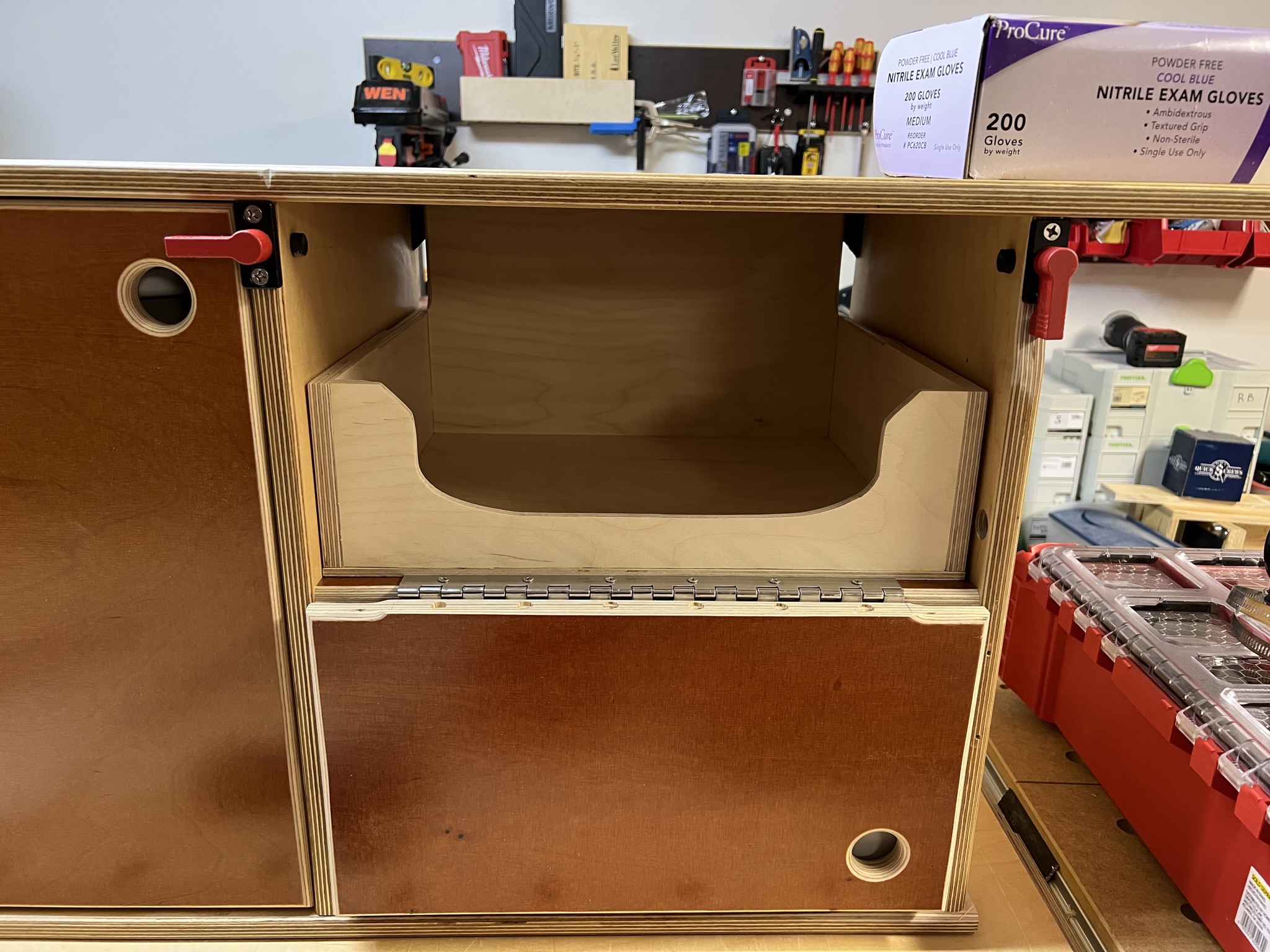 Custom shelving build by Sky Harbor Woodshop