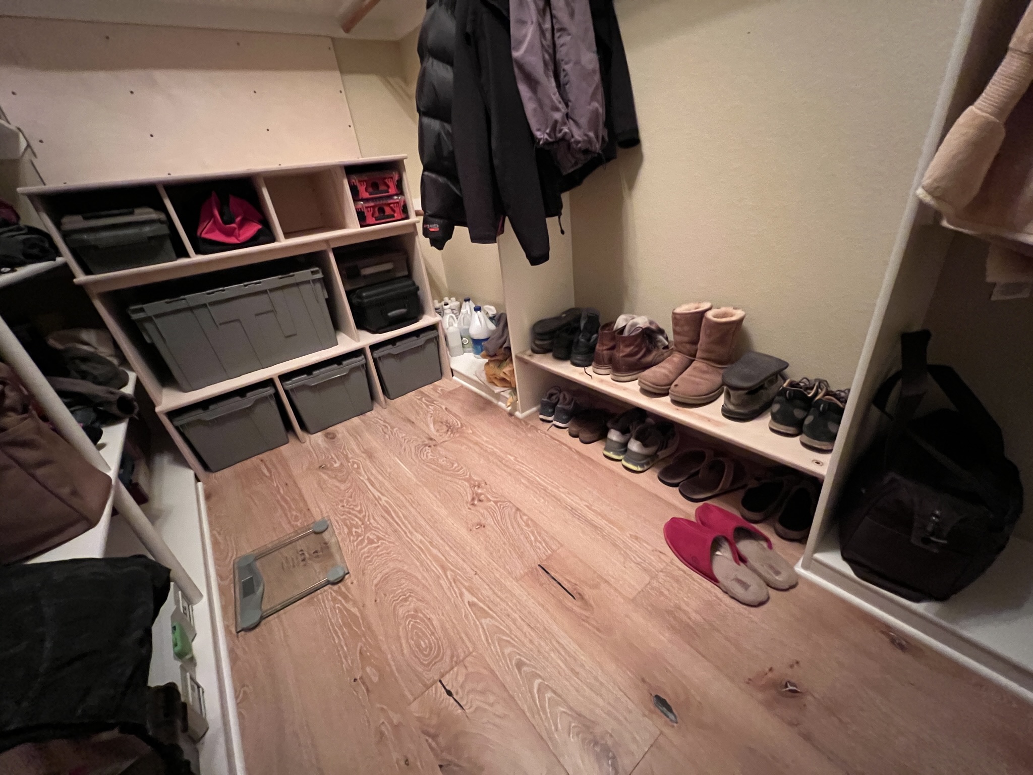 Custom shelving build by Sky Harbor Woodshop