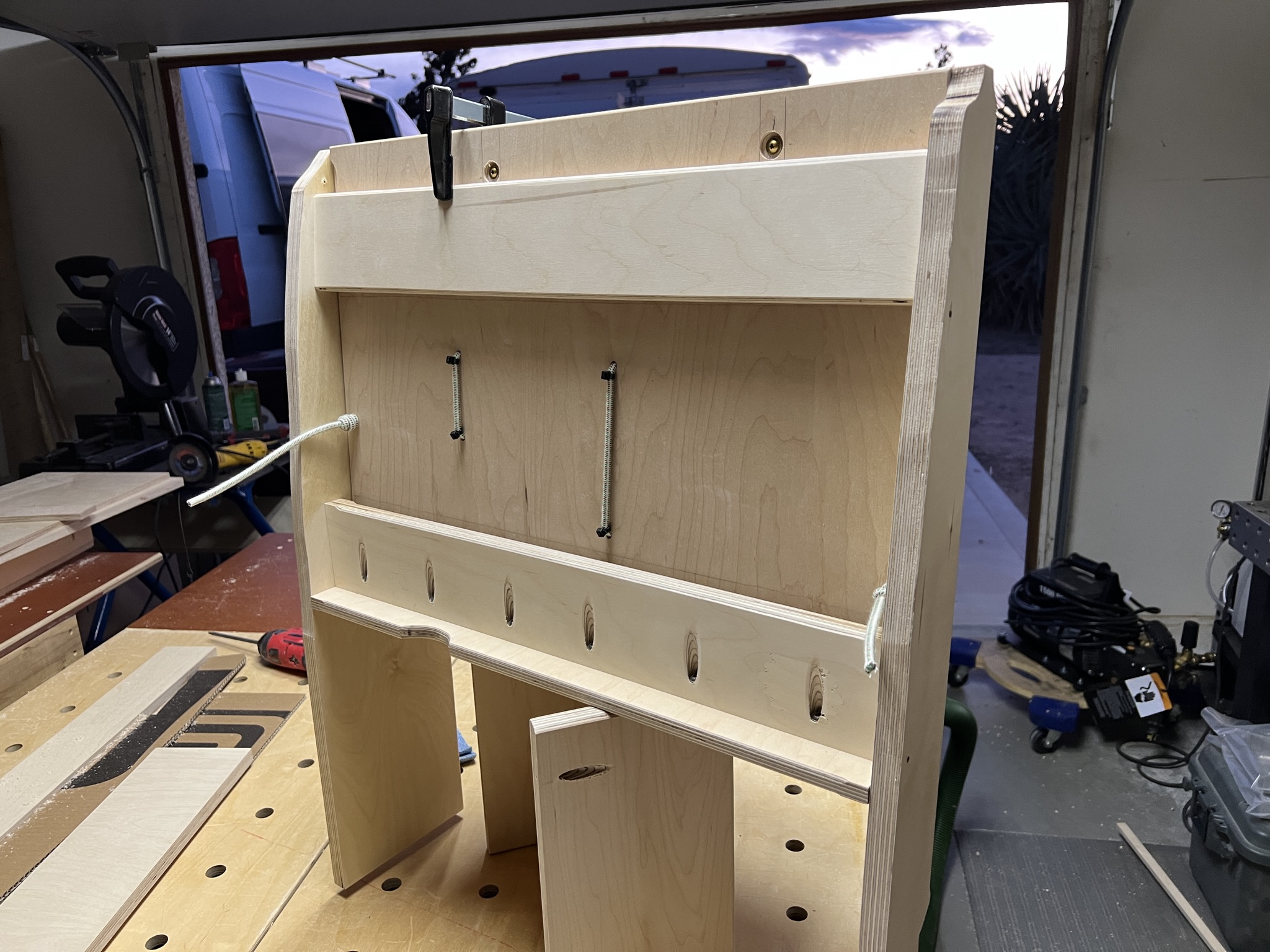 Custom shelving build by Sky Harbor Woodshop